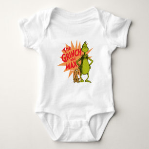 Grinch   Grinch & Max Starburst Baby Bodysuit