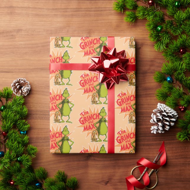 Grinch | Grinch & Max Starburst Wrapping Paper (Holiday Gift)