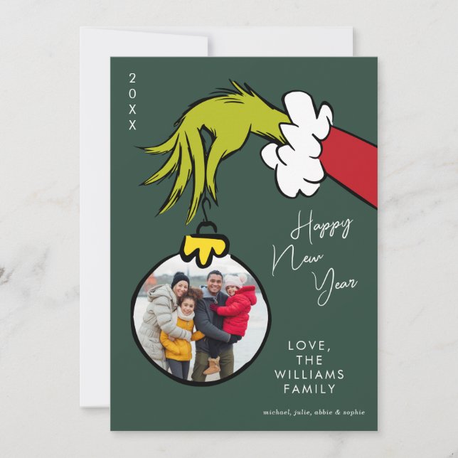 Grinch | Happy New Year - Holiday Photo (Front)