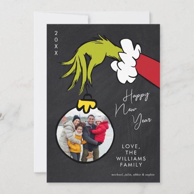 Grinch | Happy New Year - Holiday Photo (Front)