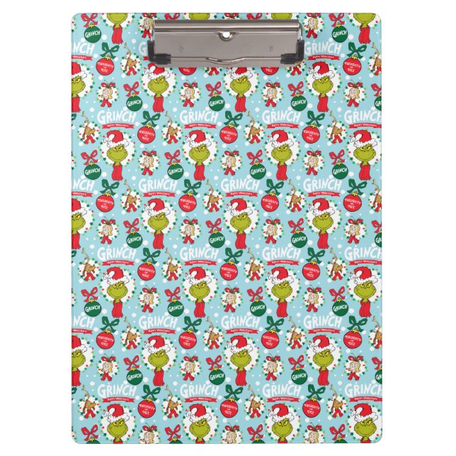 Grinch | Happy Wholidays Pattern Clipboard (Front)