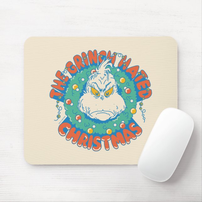 Grinch Hated Christmas Mouse Mat (With Mouse)