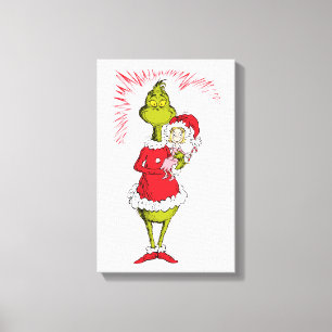 Grinch Holds Cindy Lou Who Canvas Print