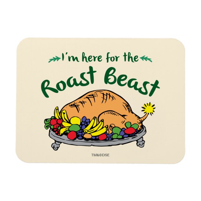 Grinch | I'm Here for the Roast Beast Quote Magnet (Horizontal)