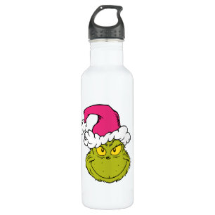Grinch in Pink Santa Hat 710 Ml Water Bottle