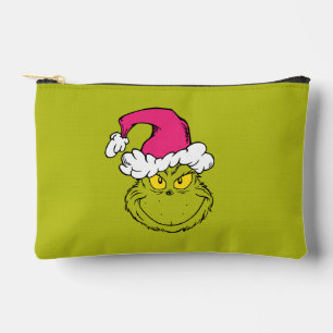 Grinch in Pink Santa Hat Accessory Pouch
