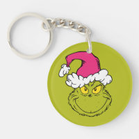 Grinch in Pink Santa Hat