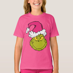 Grinch in Pink Santa Hat T-Shirt