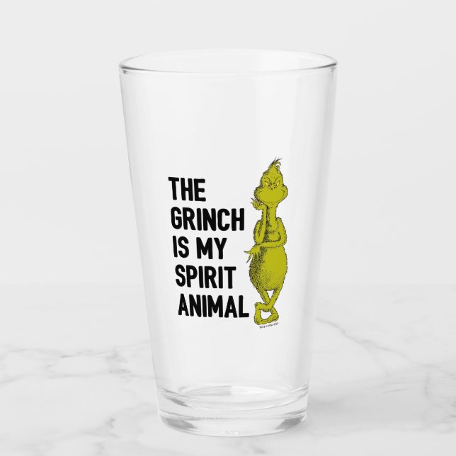 Grinch is my Spirit Animal Glass (Front)