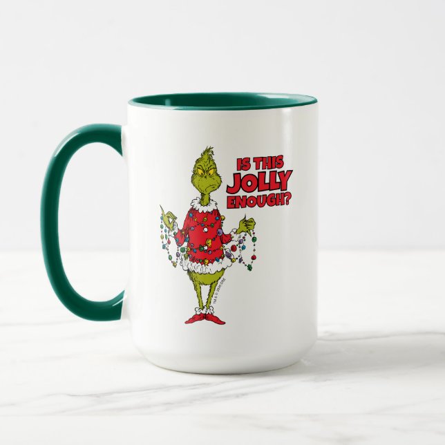 Grinch | "Is This Jolly Enough?" Mug (Left)