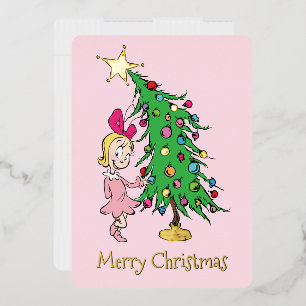 Grinch   I've Been Cindy-Lou Who Good Foil Holiday Card