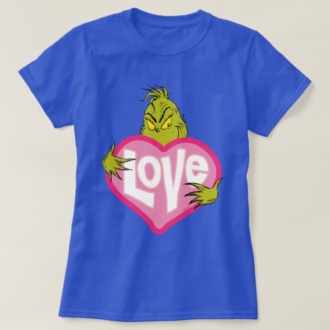 Grinch | Love Pink Heart T-Shirt (Design Front)