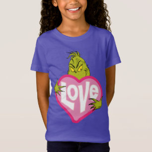 Grinch Love Pink Heart T-Shirt