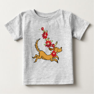 Grinch Max Christmas Pointsettia Baby T-Shirt
