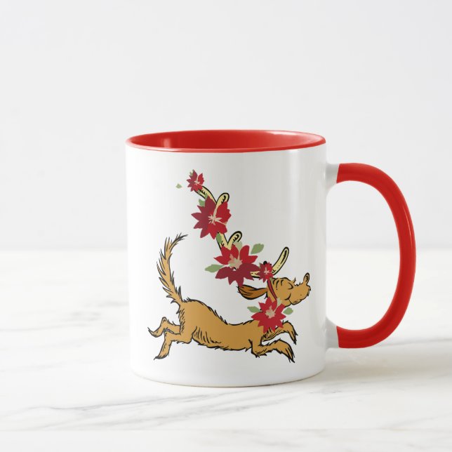 Grinch | Max Christmas Pointsettia Mug (Right)