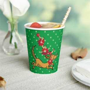 Grinch Max Christmas Pointsettia Paper Cups