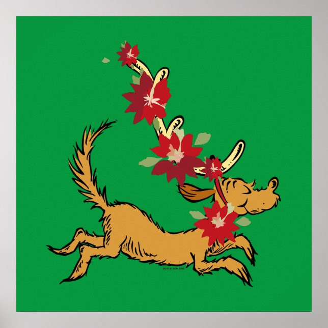 Grinch | Max Christmas Pointsettia Poster (Front)