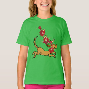 Grinch   Max Christmas Pointsettia T-Shirt