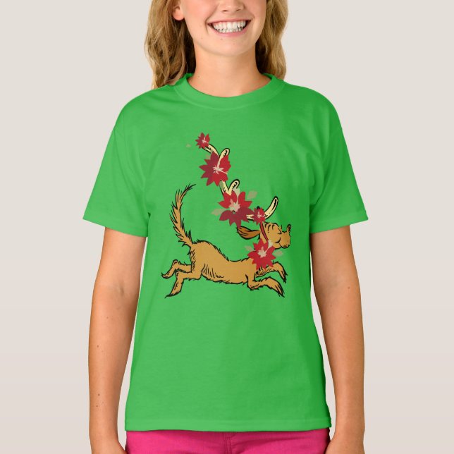 Grinch | Max Christmas Pointsettia T-Shirt (Front)
