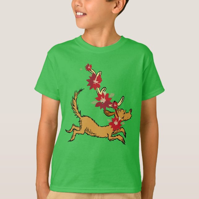 Grinch | Max Christmas Pointsettia T-Shirt (Front)