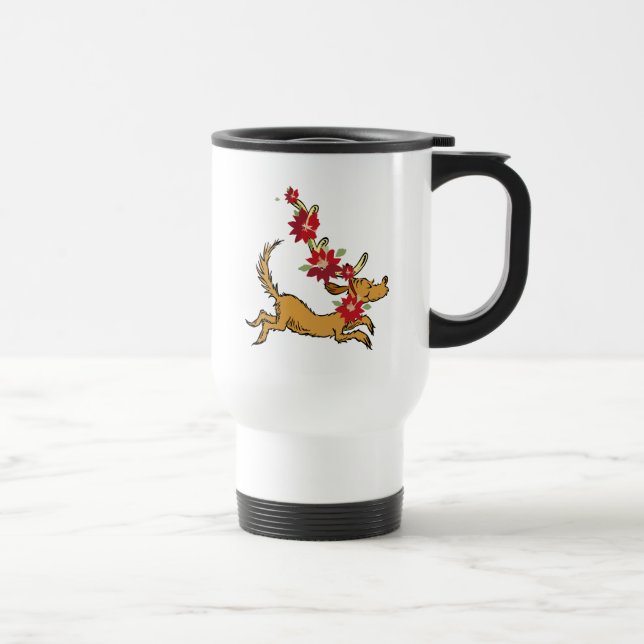 Grinch | Max Christmas Pointsettia Travel Mug (Right)