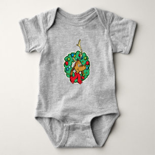 Grinch Max Christmas Wreath Baby Bodysuit