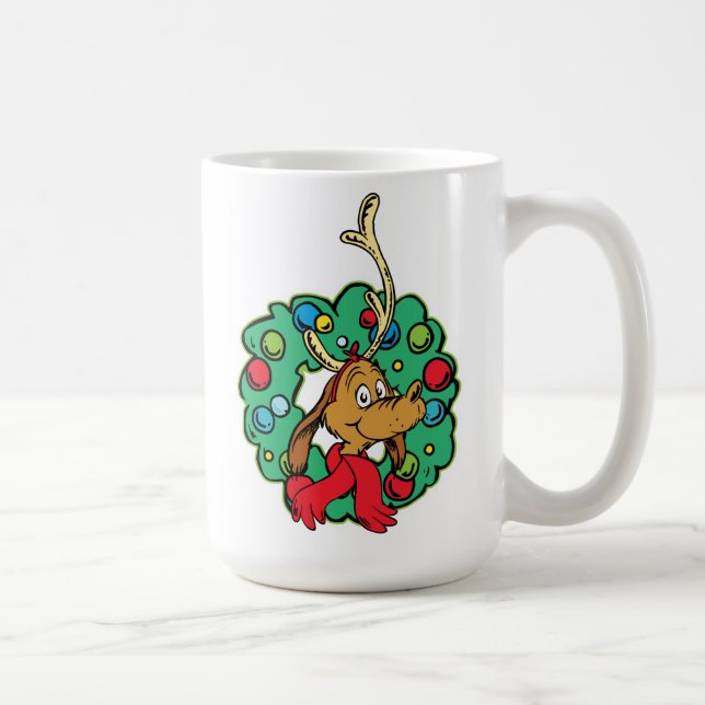 Grinch | Max Christmas Wreath Coffee Mug (Right)