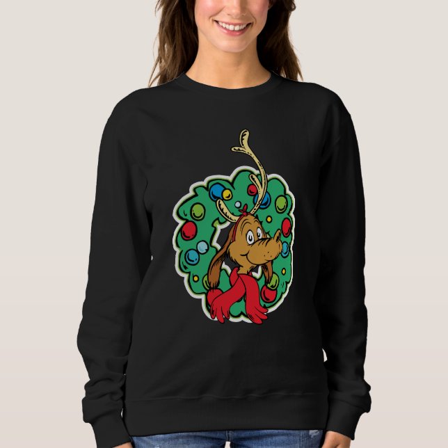 Grinch | Max Christmas Wreath Sweatshirt (Front)