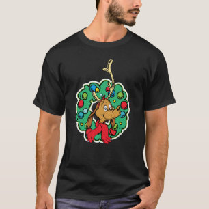Grinch   Max Christmas Wreath T-Shirt