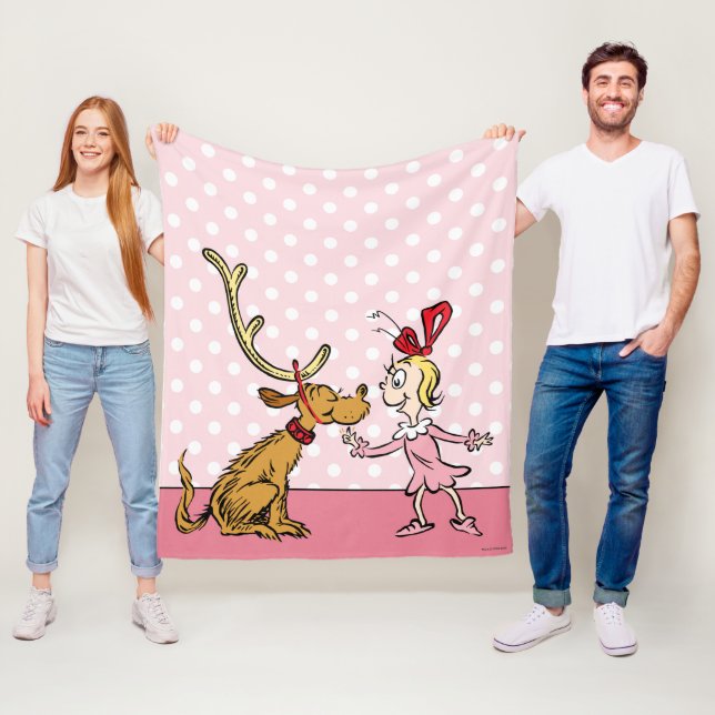 Grinch | Max & Cindy Lou Who Fleece Blanket (In Situ)