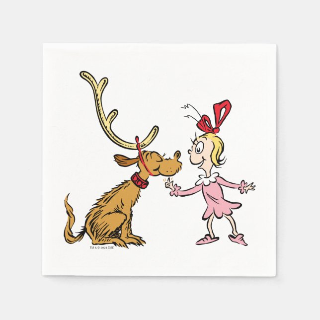 Grinch | Max & Cindy Lou Who Napkin (Front)