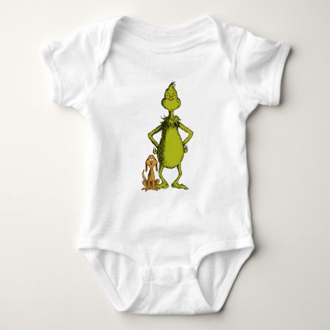Grinch | Max & Grinch Stance Baby Bodysuit (Front)