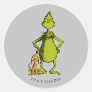 Grinch Max & Grinch Stance Classic Round Sticker