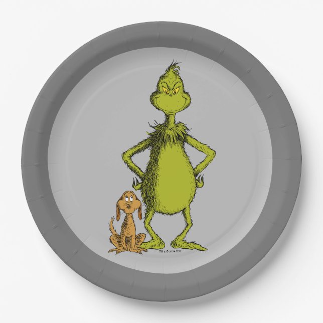 Grinch | Max & Grinch Stance Paper Plate (Front)