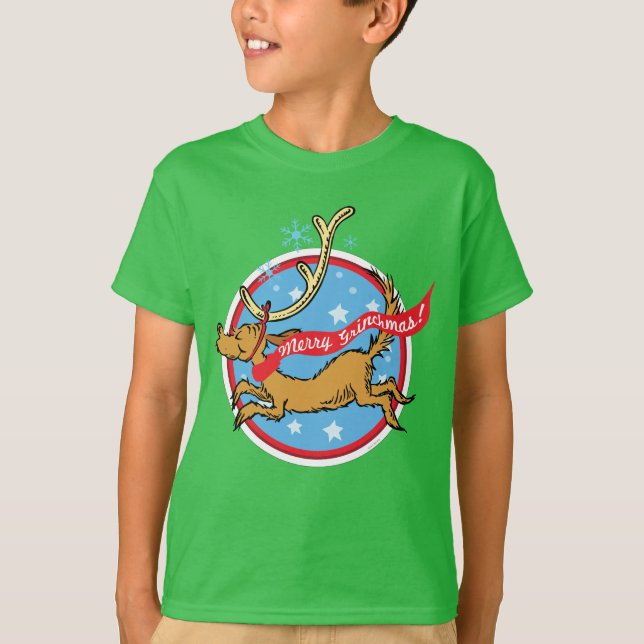 Grinch | Max Merry Grinchmas! T-Shirt (Front)