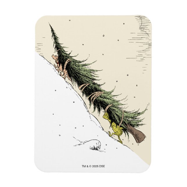Grinch & Max Return the Christmas Tree Magnet (Vertical)