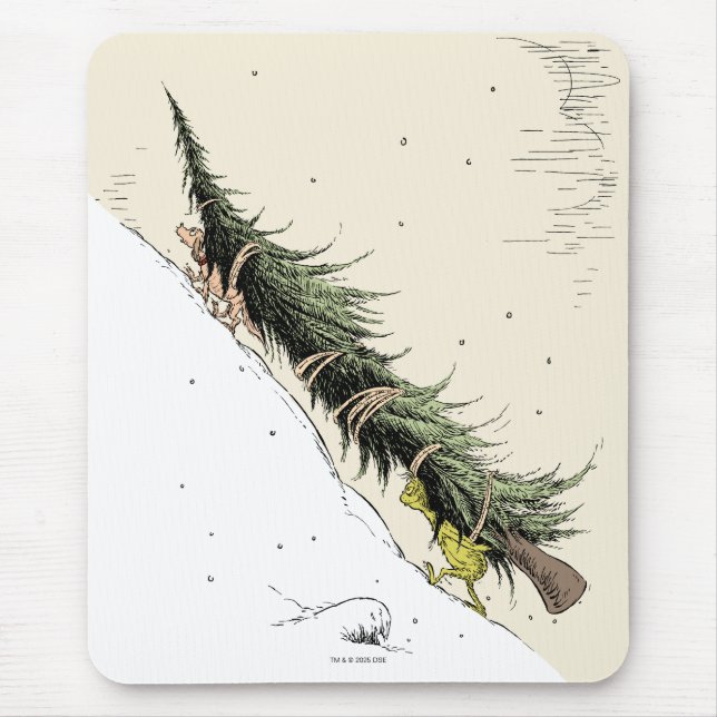 Grinch & Max Return the Christmas Tree Mouse Mat (Front)