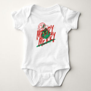 Grinch Merry Merry Grunge Graphic Baby Bodysuit