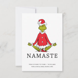 Grinch Namaste Santa Claus Card