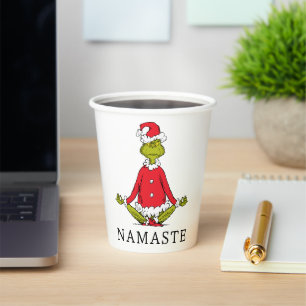 Grinch   Namaste Santa Claus Paper Cups