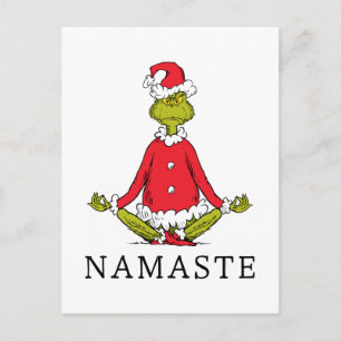 Grinch   Namaste Santa Claus Postcard