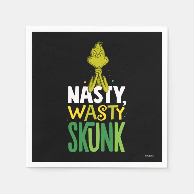 Grinch | Nasty Wasty Skunk Napkin (Front)