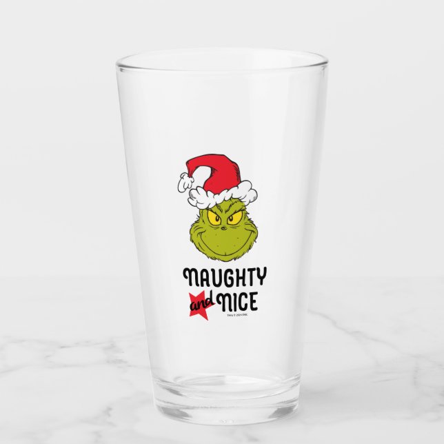 Grinch | Naughty and Nice Glass (Front)