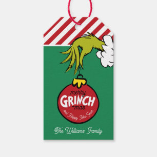 Grinch Ornament Christmas Gift Tags