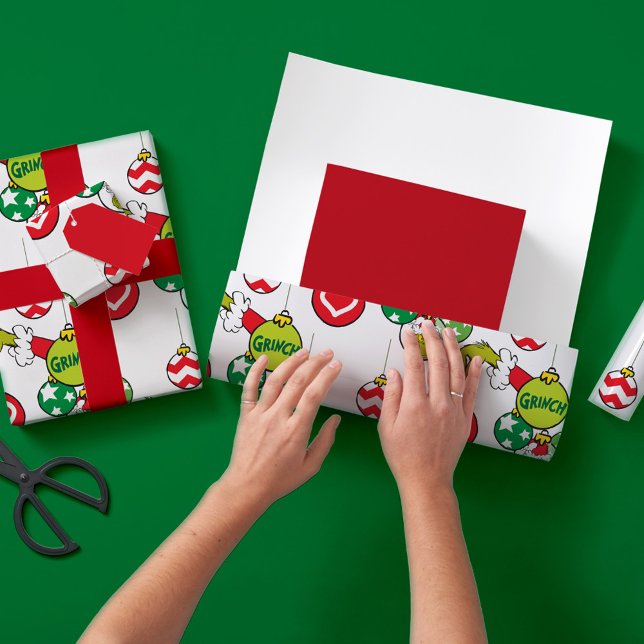 Grinch Ornament Pattern Wrapping Paper (Creator Uploaded)