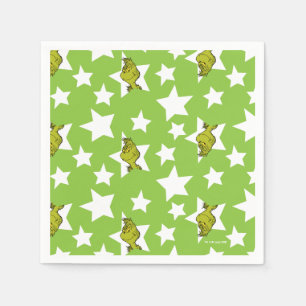 Grinch Peeking Star Pattern Napkin