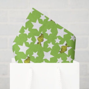 Grinch Peeking Star Pattern Tissue Paper