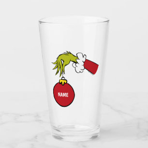 Grinch   Personalised Name Glass