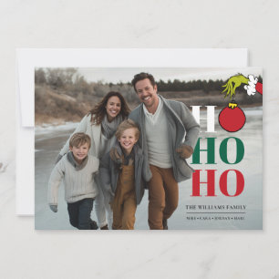 Grinch Personalised Photo Holiday Card