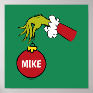Grinch   Personalized Ornament Poster